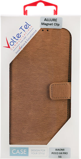 Volte-Tel Allure Magnet Wallet Δερματίνης Χρυσό (Poco X4 Pro 5G)