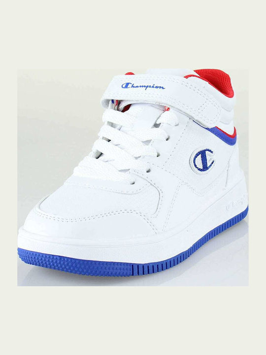 Rebound Vintage Mid PS Αθλητικά Παιδικά Παπούτσια Μπάσκετ με Σκρατς Λευκά