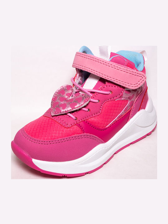 Kids Sneakers High Anatomic with Scratch Fuchsia