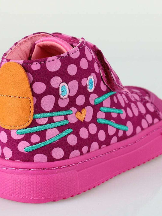 Kids Sneakers High with Scratch Fuchsia
