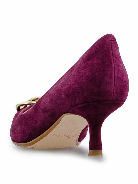 Violet 55 Suede Γόβες Μπορντό