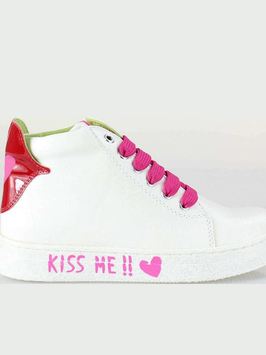 221940 Kinder Sneakers Hoch Weiß