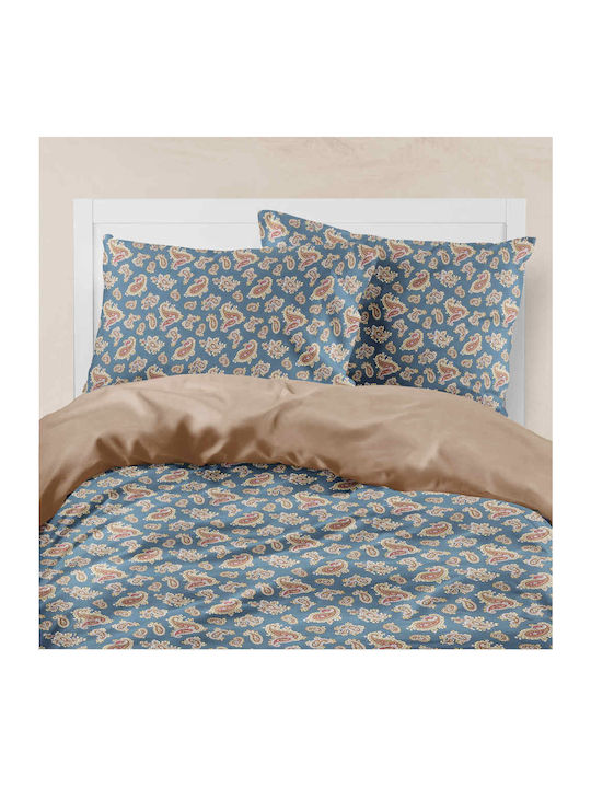 Borea Duvet Cover Cotton Queen 220x240 Azzura Petrol