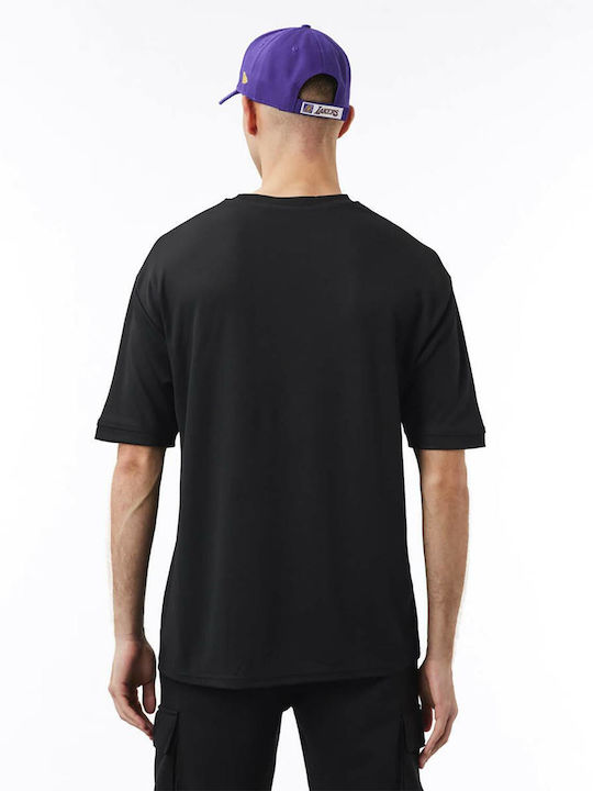 New Era NBA Script Mesh Αθλητικό Ανδρικό T-shirt Μαύρο με Στάμπα