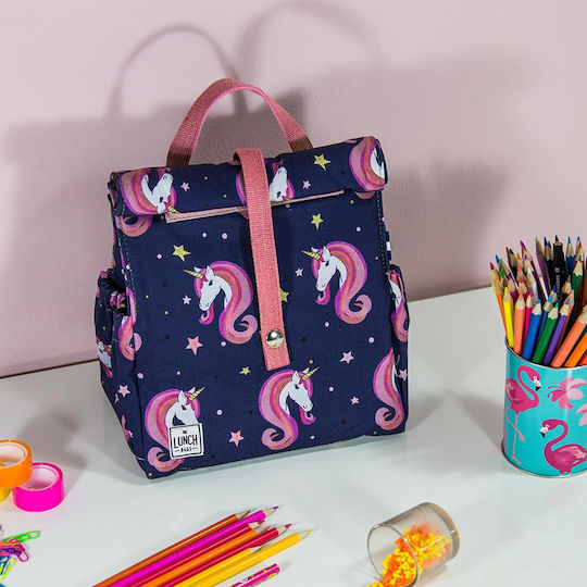 The Lunch Bags Unicorn Kids' Insulated Shoulderbag Lunch Box 5L Blue Unicorns 21x16x24cm