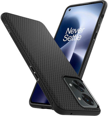 Spigen Liquid Air Umschlag Rückseite Silikon Matte Black (OnePlus Nord 2T) ACS05246