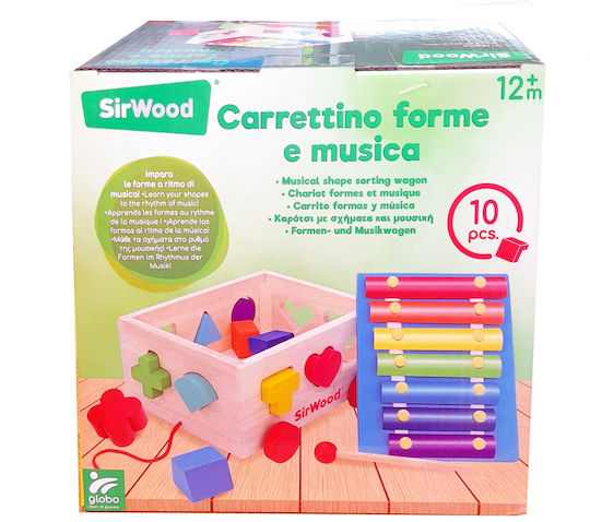 Globo Instrument Muzical Cutie cu Activități Multiple din Lemn cu Sunete pentru 12++ Luni