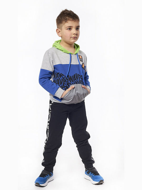 Hashtag Kids Sweatpants Set Blue 2pcs