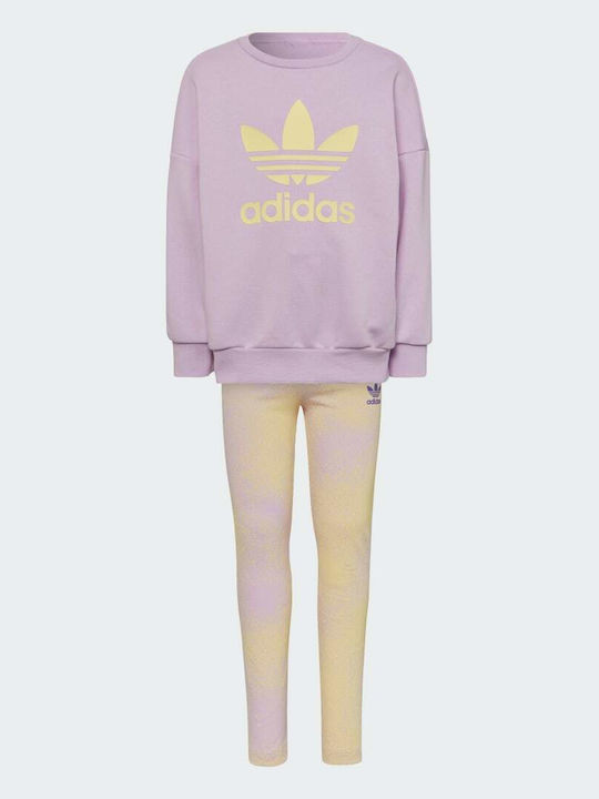 adidas Kids Sweatpants Set Purple