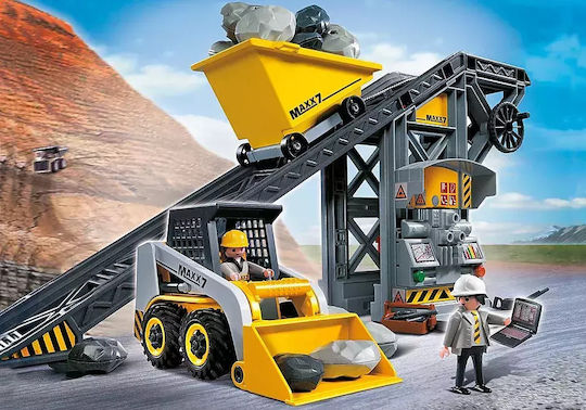 Playmobil Stadt Aktion Materialtransportgurt und kleiner Bagger für 4+ Jahre Jahre