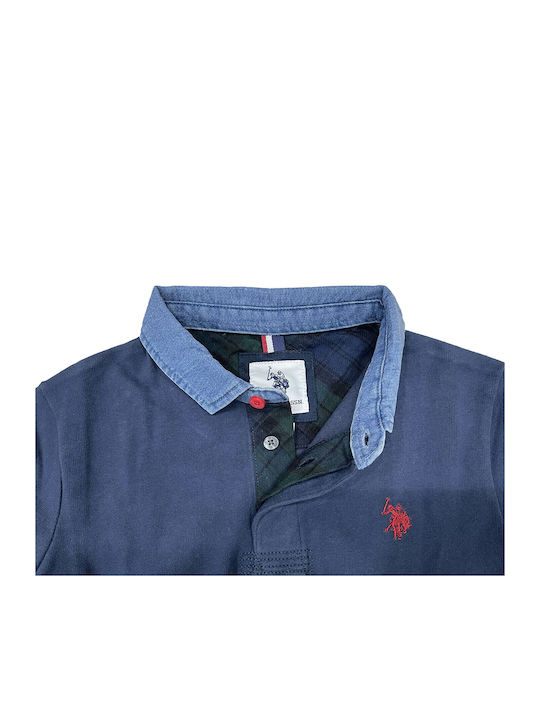 US POLO ASSN CLAY Blaue Langarmbluse für Männer 52422-47773 179