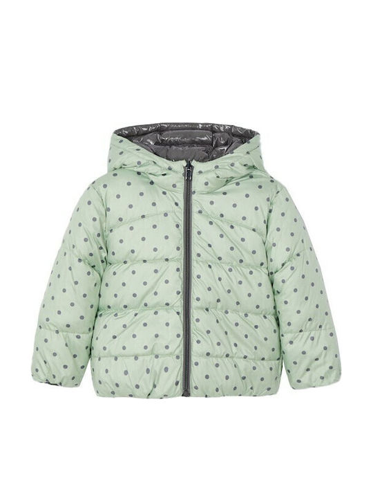 Kids' Quilted Jacket Short Double Sided with Hood Gray Ecofriends