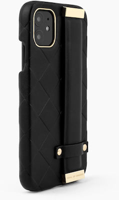 iDeal Of Sweden Statement Synthetic Leather Back Cover Braided Smooth Noir (iPhone 11)