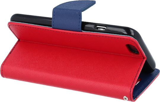 Fancy Wallet Δερματίνης Κόκκινο (Redmi 10A)