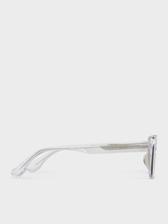 Bolon Unisex Sunglasses with Transparent Plastic Frame and Beige Lens BL3039E90