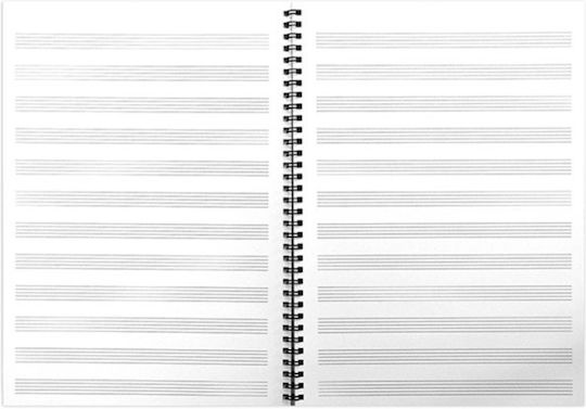 Salko Paper Spiral Notebook Music A4 40 Sheets Blue 1pcs (Μiscellaneous Designs/Colors)