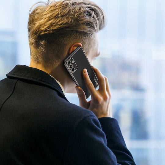 Dux Ducis Yolo Elegant Umschlag Rückseite Synthetisches Leder Schwarz (Galaxy A13 5G)