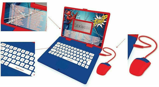 Lexibook Spiderman Elektronisches Kinder Bildungs-Laptop/Tablet Für 4+ Jahre