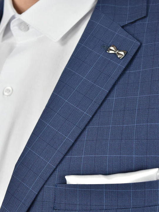 Men's Summer Suit Jacket Slim Fit Blue