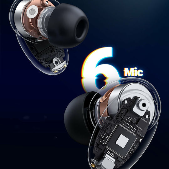 Ugreen HiTune X6 In-ear Bluetooth Handsfree Ακουστικά με Αντοχή στον Ιδρώτα και Θήκη Φόρτισης Μαύρα