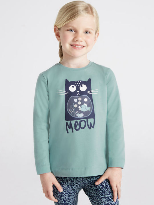 Kids' Shirt Long Sleeve Blue Ecofriends