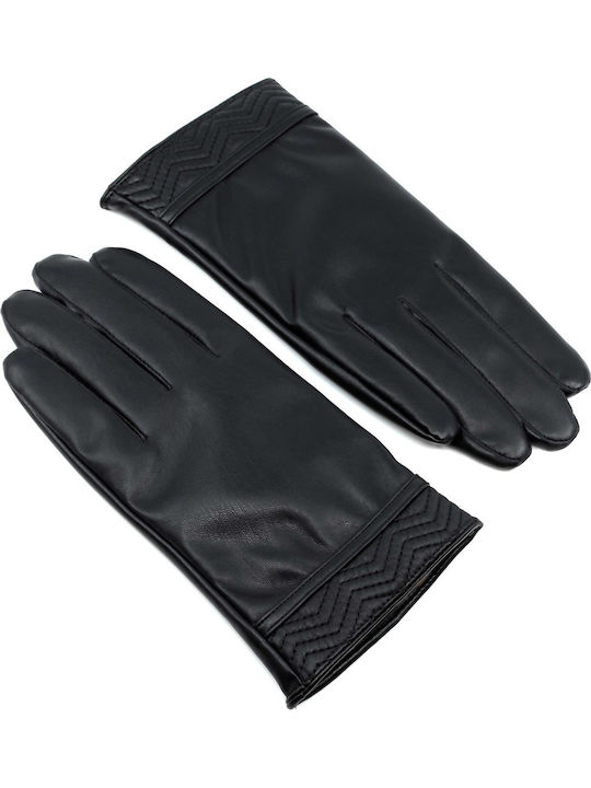Men's Leather Touch Gloves Black