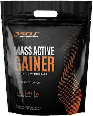 Self Omninutrition Mass Active Gainer Molkenprotein Glutenfrei mit Geschmack Schokolade 2kg