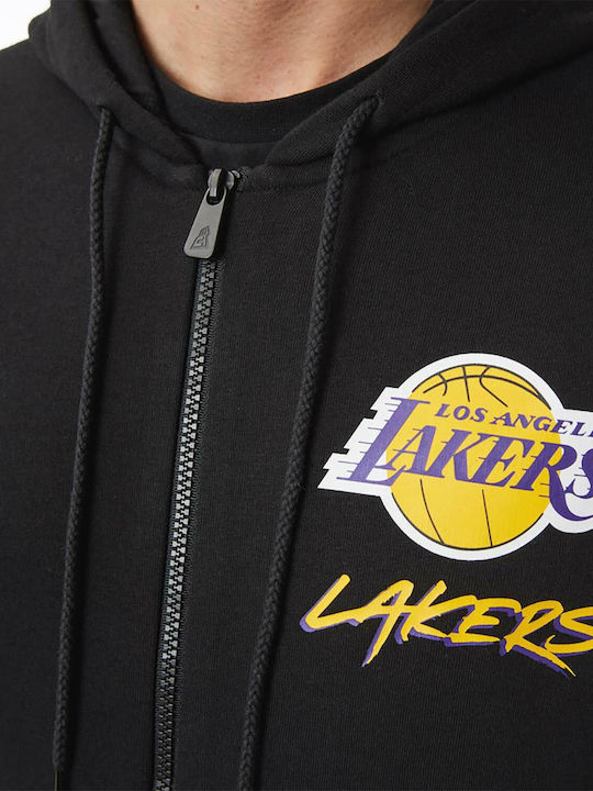LA Lakers NBA Script Geacă Cu Glugă Neagră