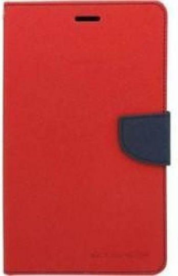 Mercury Fancy Diary Flip Cover Κόκκινη (Galaxy Tab S4 10.5)