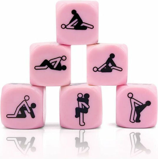 Secretplay Kamasutra Dice Pictograms 6 Postures 25mm Ερωτικό Παιχνίδι Ζαριών Pink