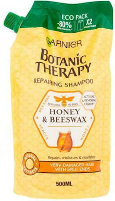 Garnier Botanic Therapy Honey Treasures Eco Pack Попълване Шампоан Хидратация за Крехък коса 1x500мл