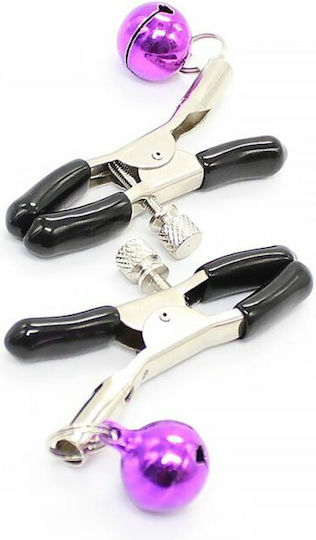 Fetish Addict Nipple Clamps With Bell Brustwarzenklemmen Purple