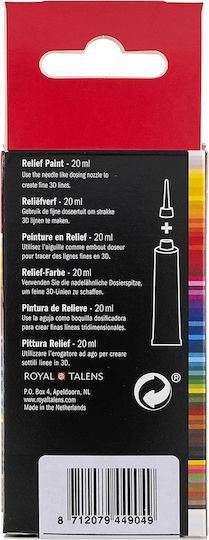 Royal Talens Relief Paint Craft Paste White Outline for Glass White Νο100 20ml
