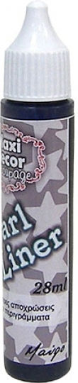 Maxi Decor Στυλό Glitter Μαύρο 28ml