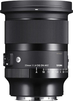 Sigma Full Frame Φωτογραφικός Φακός 20mm f/1.4 DG DN Art Ultra-Wide Zoom για Leica L Mount Black