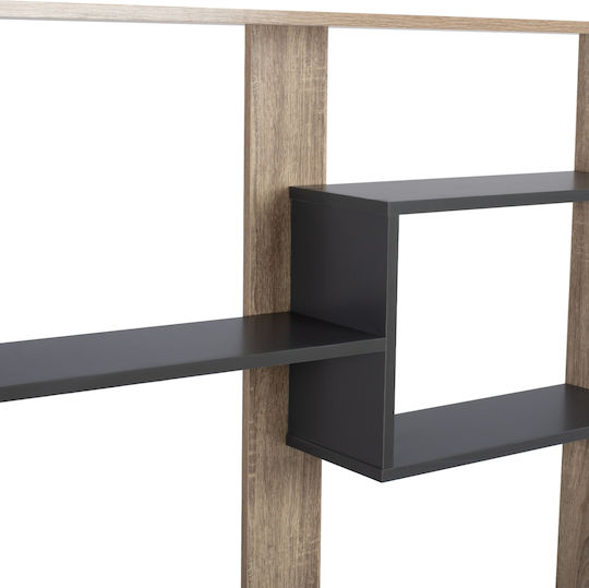 Bibliothek Marceline Naturfarben - Grau 100x21x124,5cm