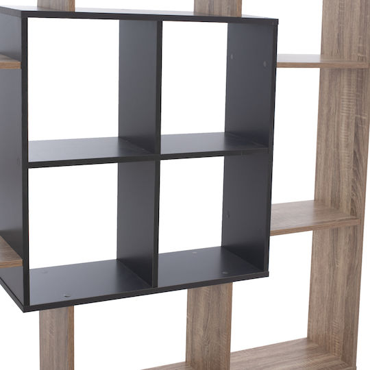Brody Bookcase Natural Gray 136x22x136cm