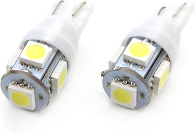 AMiO Λάμπες Αυτοκινήτου T10 / W2.1X9.5D LED 5600K Λευκό 12V 2τμχ