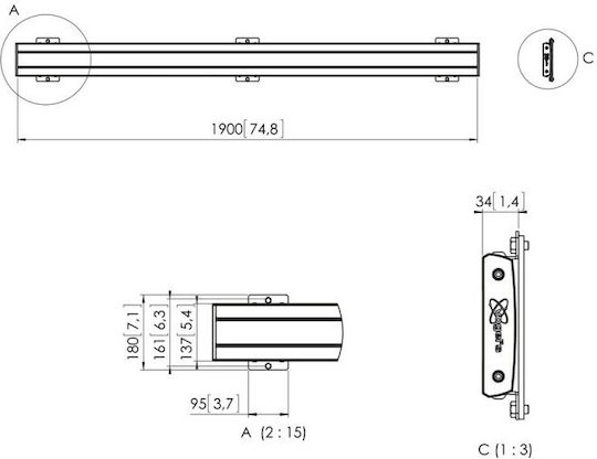 Vogel's PFB 3419 Αντάπτορας VESA Μαύρο PFB 3419