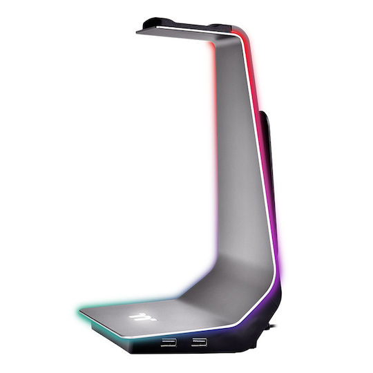 Thermaltake Argent HS1 RGB Επιτραπέζια Βάση Ακουστικών με Φωτισμό LED και Θύρα USB Γκρι