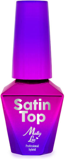 Molly Lac Satin Top Coat pentru lacuri de unghii semipermanente Matifiant 10ml
