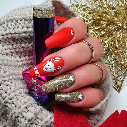 Molly Lac Satin Top Coat pentru lacuri de unghii semipermanente Matifiant 10ml