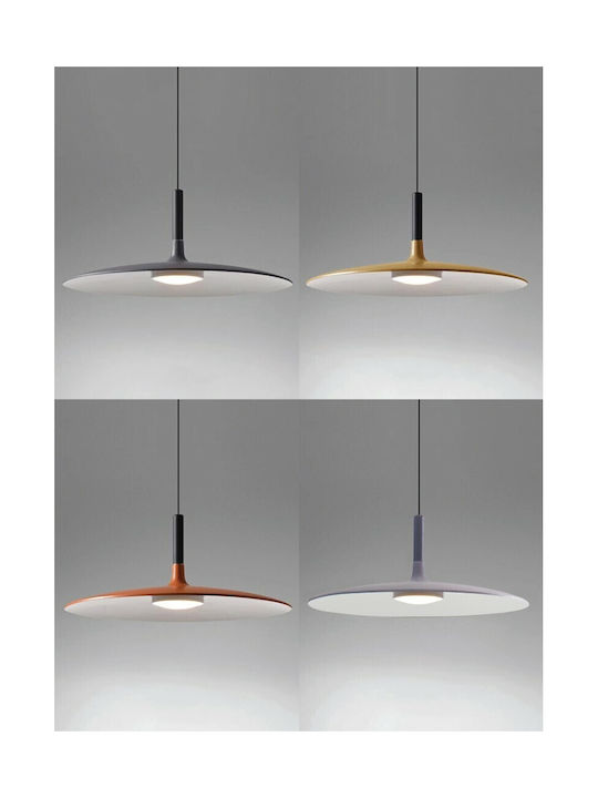 VK Lighting VK/04413PE/G/W/35 Pendant Light LED with Warm White Light Gray