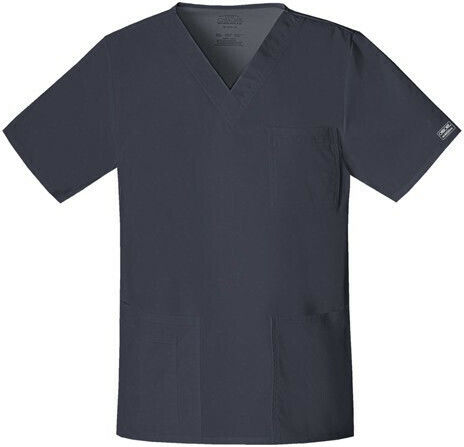 Cherokee WWE4725 Unisex Gray Medical Blouse Cotton and Polyester