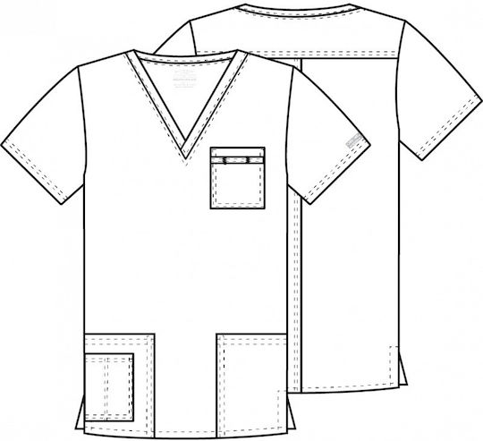 Cherokee WWE4725 Unisex Gray Medical Blouse Cotton and Polyester