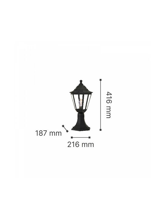 Inlight Lamp Lattern Outdoor IP44 for Socket E27 Black