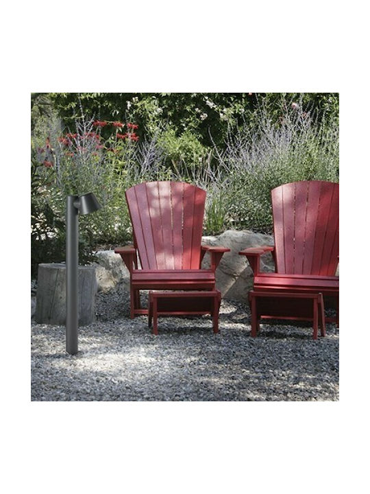 Ideal Lux Gas PT1 Outdoor Floor Lamp Small Post for Exterior Space 35W IP43 for GU10 Light Bulb Base Brown