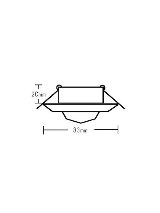 Aca Round Metallic Recessed Spot with Socket GU10 Gold