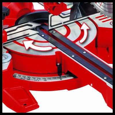 Einhell TC-SM216 Miter Saw Electric Sliding with Power 1600W, Laser Guide, Cutting Disc Diameter 216mm & Cutting Speed 5200rpm