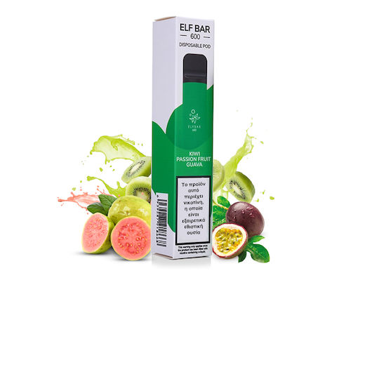 Elf Bar Elf Bar Einweg-E-Zigarette 600 Einweg-E-Zigaretten Kiwi Passion Guava 2ml 18mg Grüne